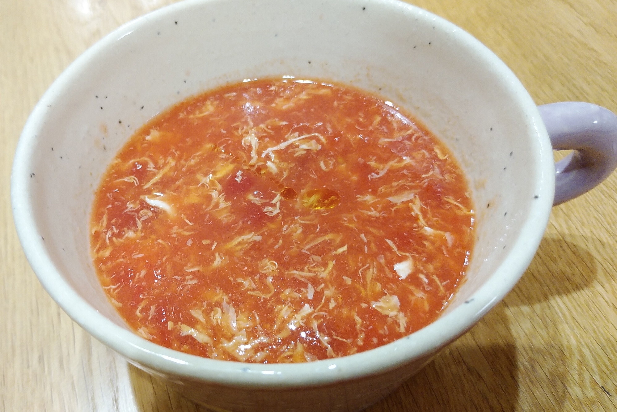 トマト缶の簡単かき玉スープ
