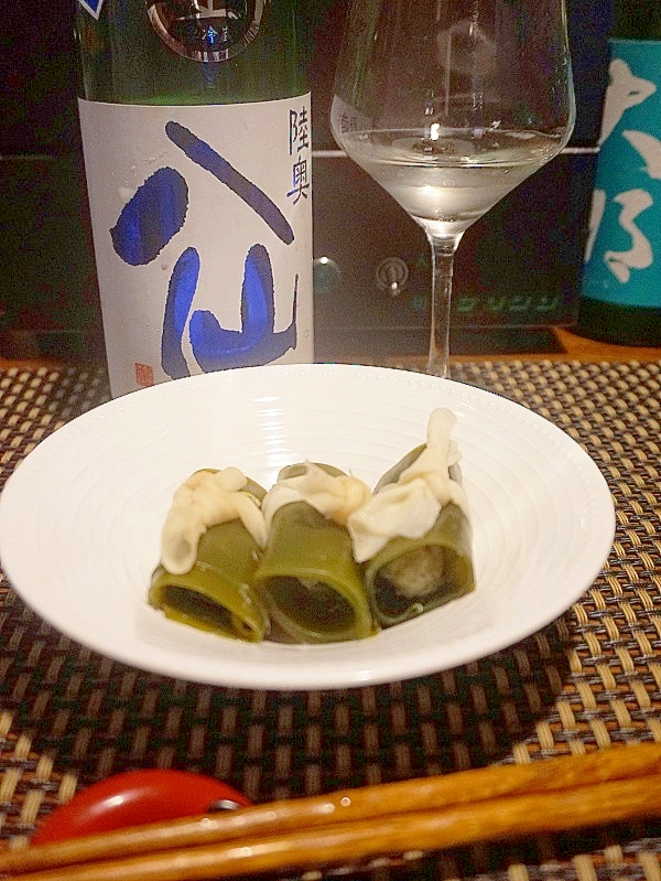 【宮城食材】牡蠣の昆布巻き酒蒸し