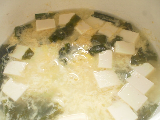 温野菜サラダのゆで汁でスープ