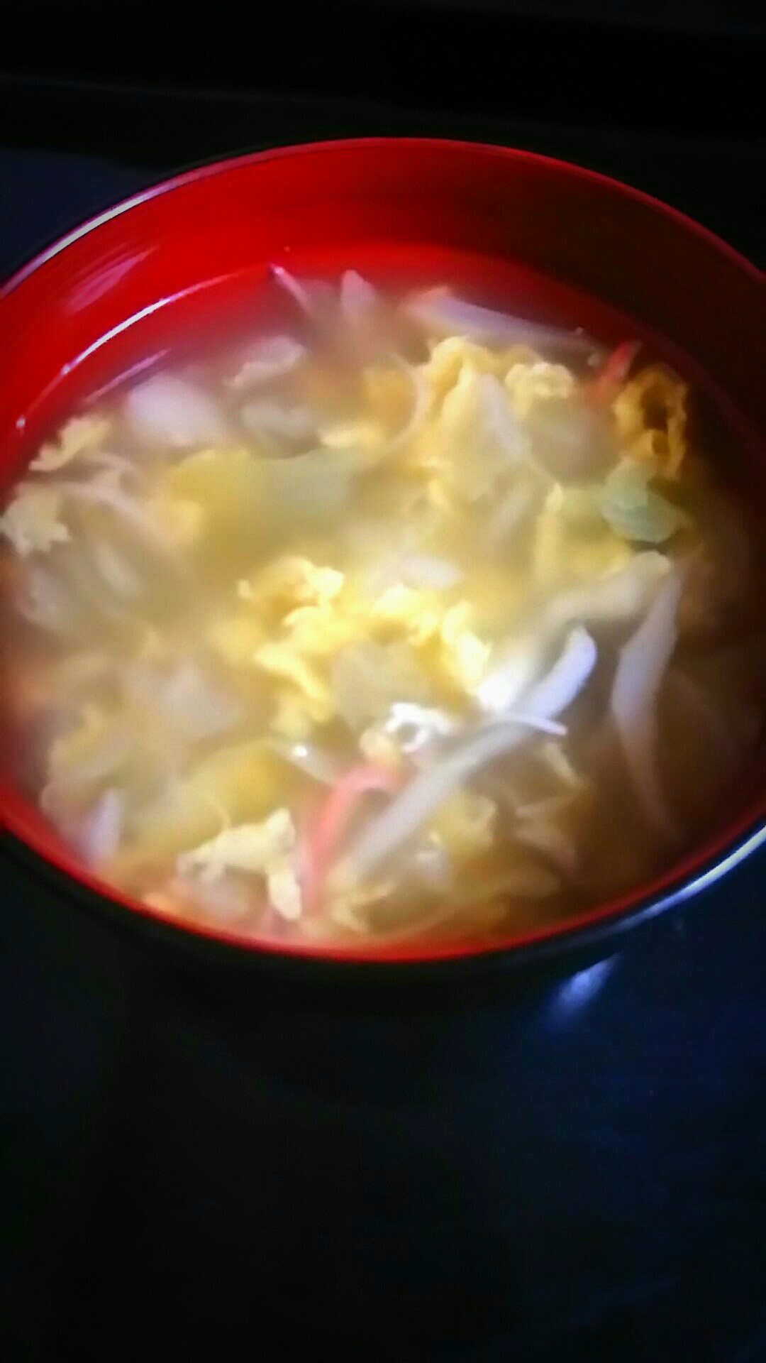 キャベツとかにかまの中華スープ