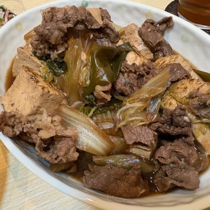 【定番】フライパンでササッと♪肉豆腐