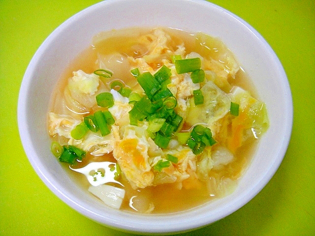 キャベツと豆腐卵のスープ レシピ 作り方 By Mint74 楽天レシピ