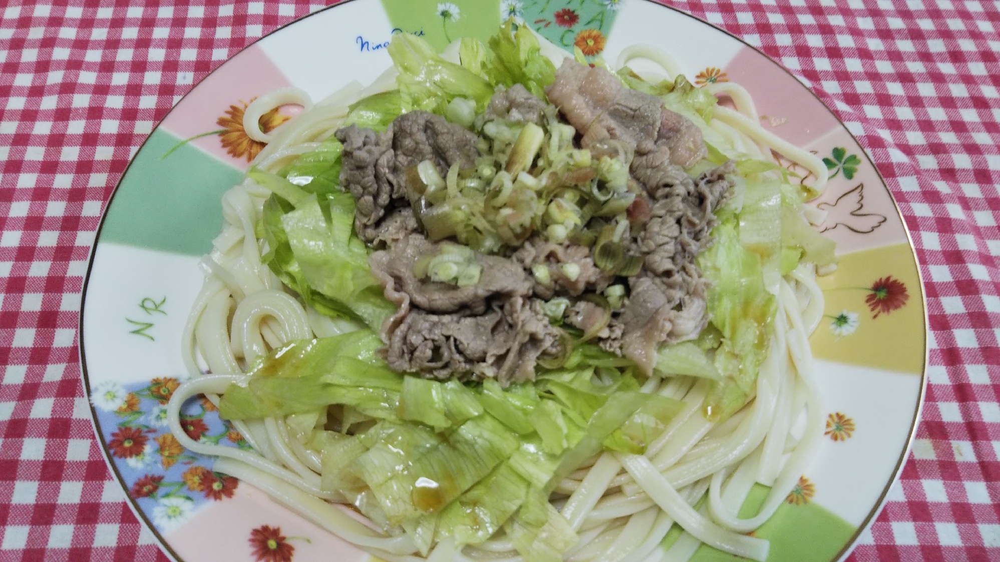 牛しゃぶしゃぶのせサラダうどん☆