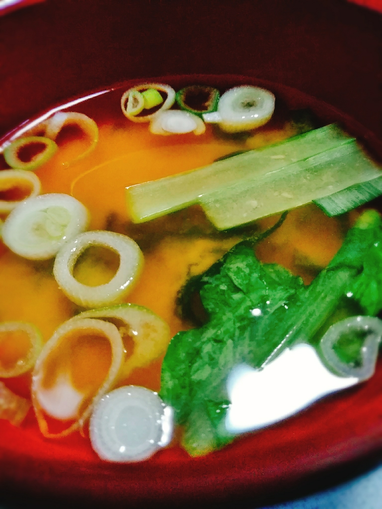 小松菜しょうがわかめ味噌汁