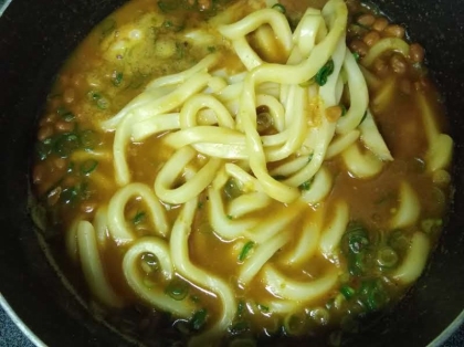 リメイク！キムチ納豆カレーうどん＋＋