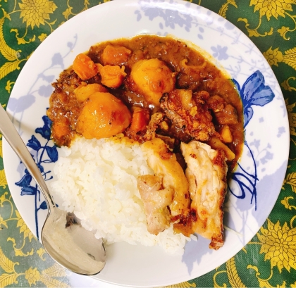 ホクホクかぼちゃとチキンのカレーライス♡