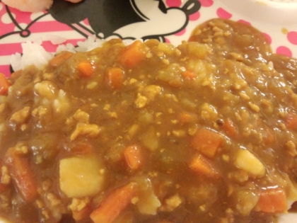 圧力鍋で、茄子カレー