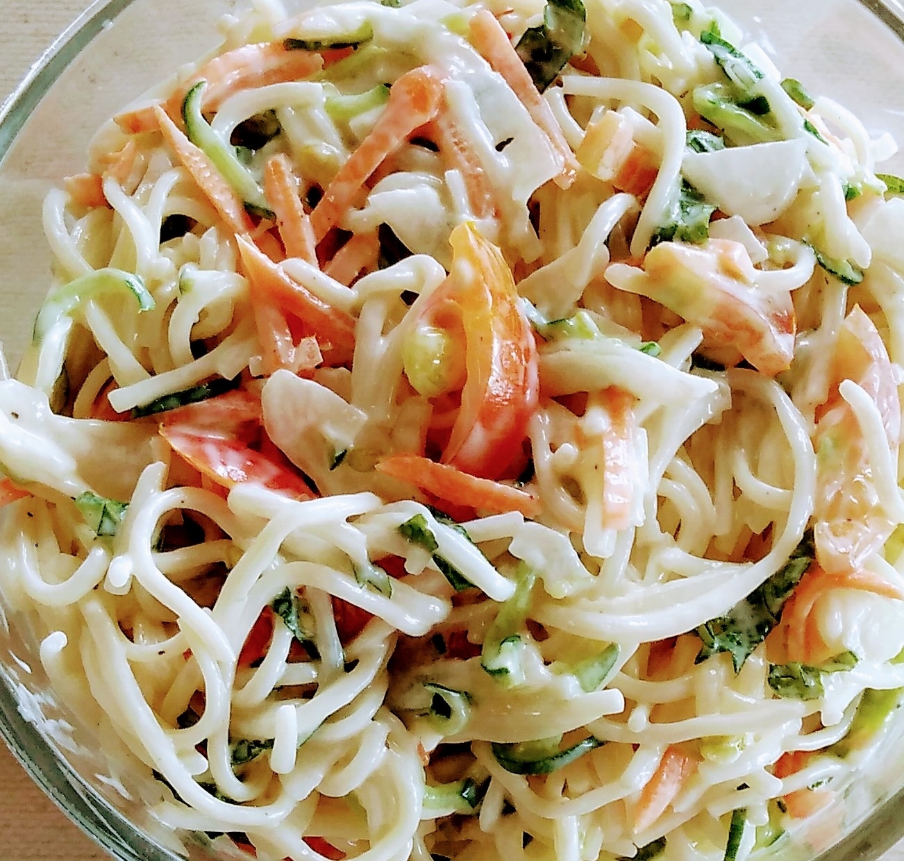 残ったそうめんで★そうめんサラダ