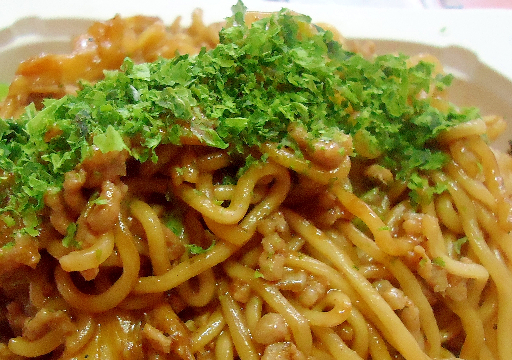 袋麺で　竹の子ソース焼きそば（煮物リメイクレシピ）