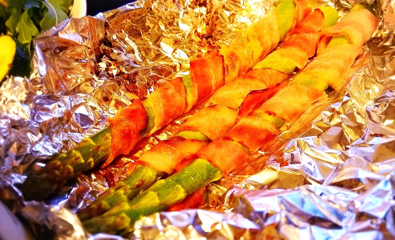 トースターで簡単アスパラベーコン