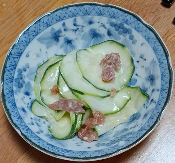 ズッキーニの梅和え