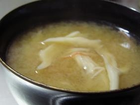 時にはカニカマ☆お味噌汁