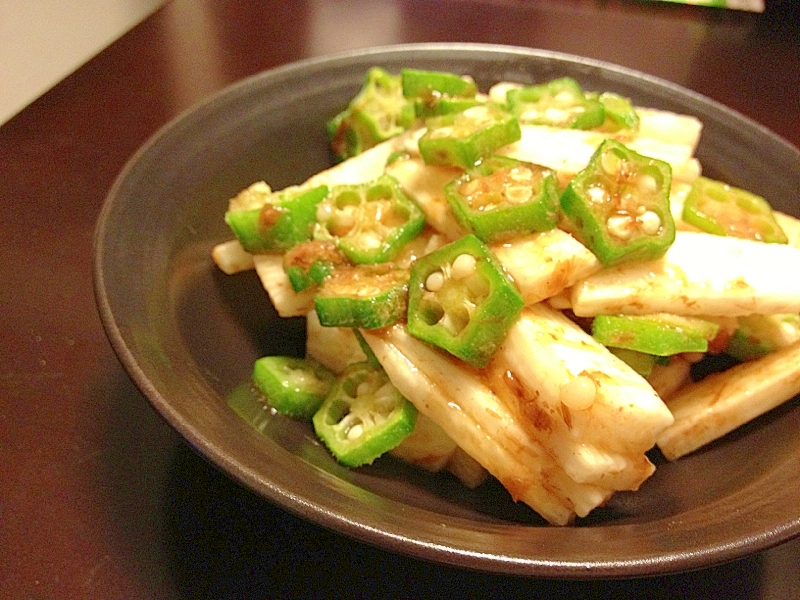 和食☆オクラと長芋のシャキシャキサラダ