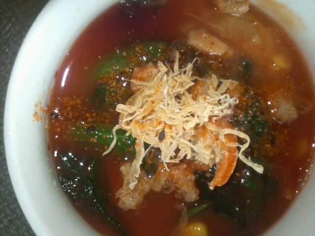 トマト＆ほうれん草トマト味噌スープ