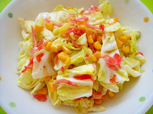 コーンとキャベツ桜海老のマヨ炒め レシピ 作り方 By Mint74 楽天レシピ