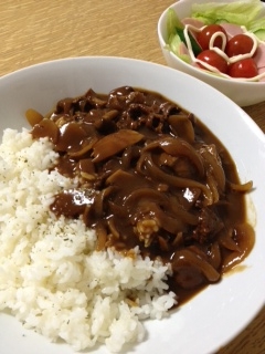 きのこと豚肉で作る☆ハヤシライス☆