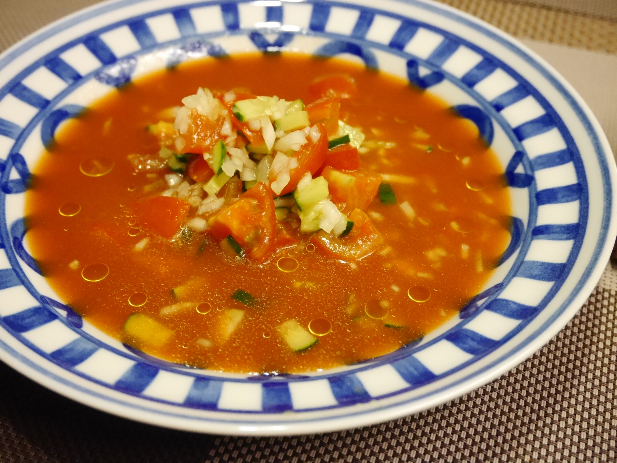 トマトジュースでガスパチョ風 刻み野菜の冷製スープ レシピ 作り方 By Yunachi 楽天レシピ