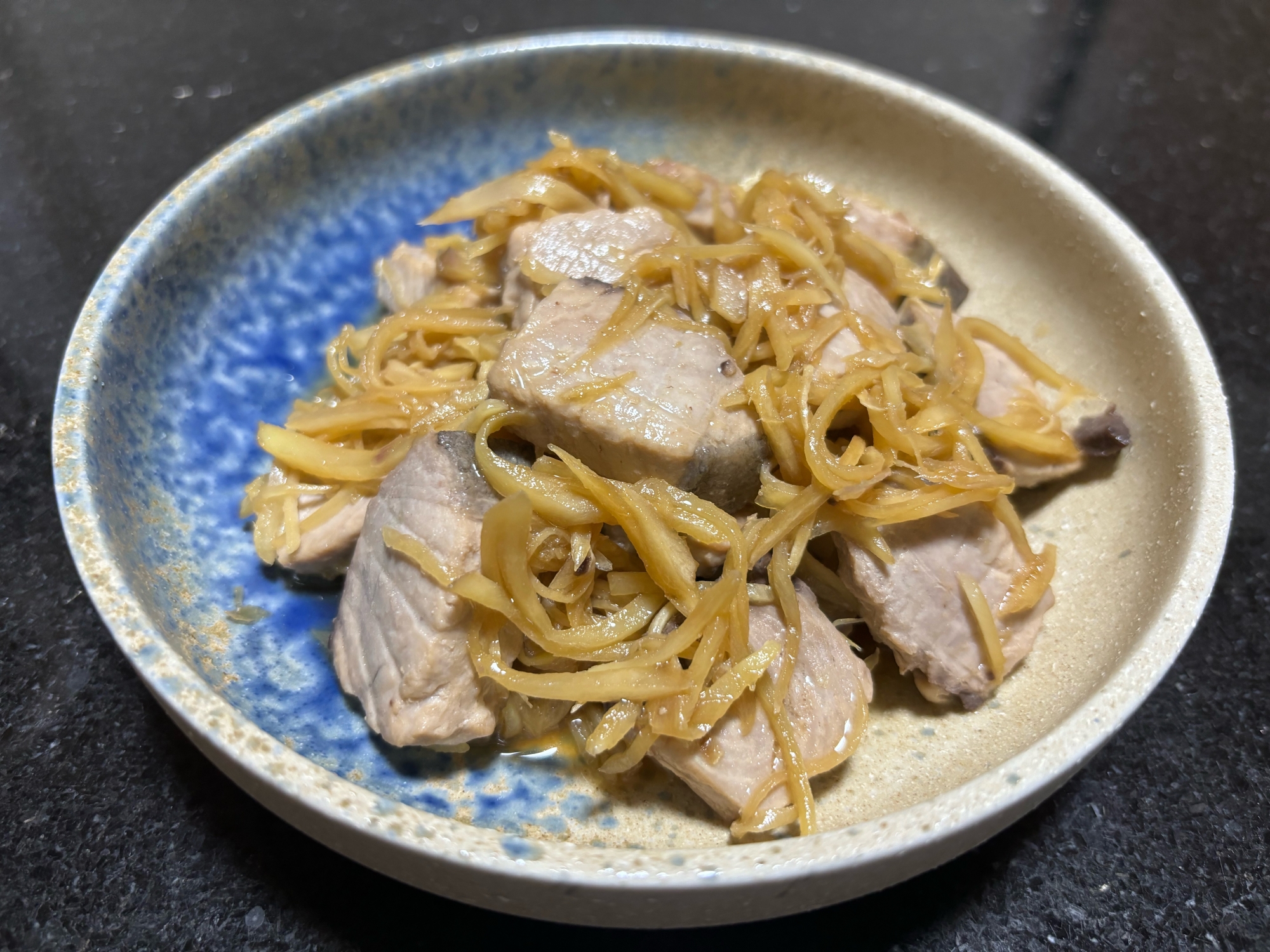 新しょうが食べよう！カツオと炒めました♪