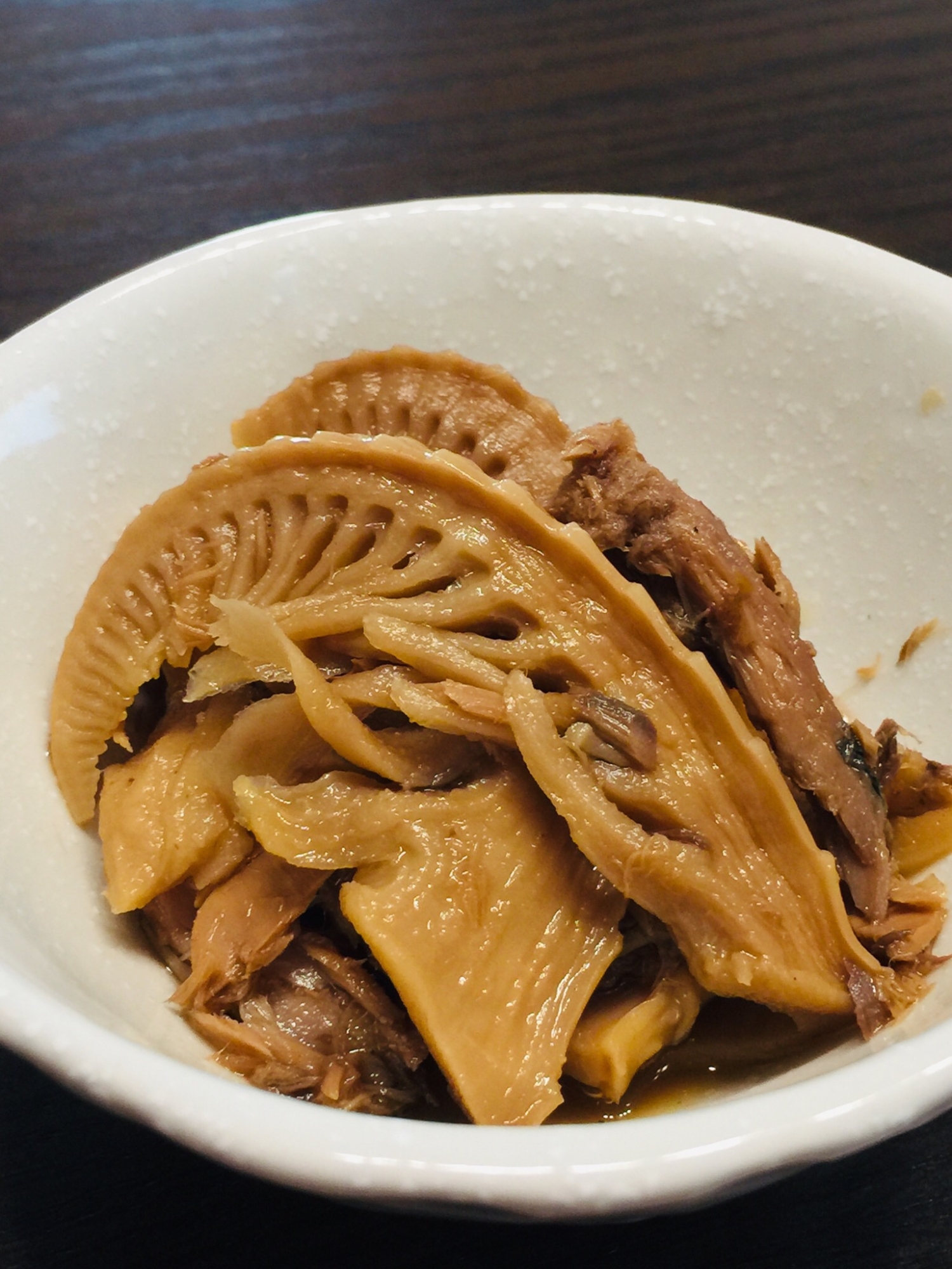 電気圧力鍋で簡単！乾燥たけのこと生節の煮物