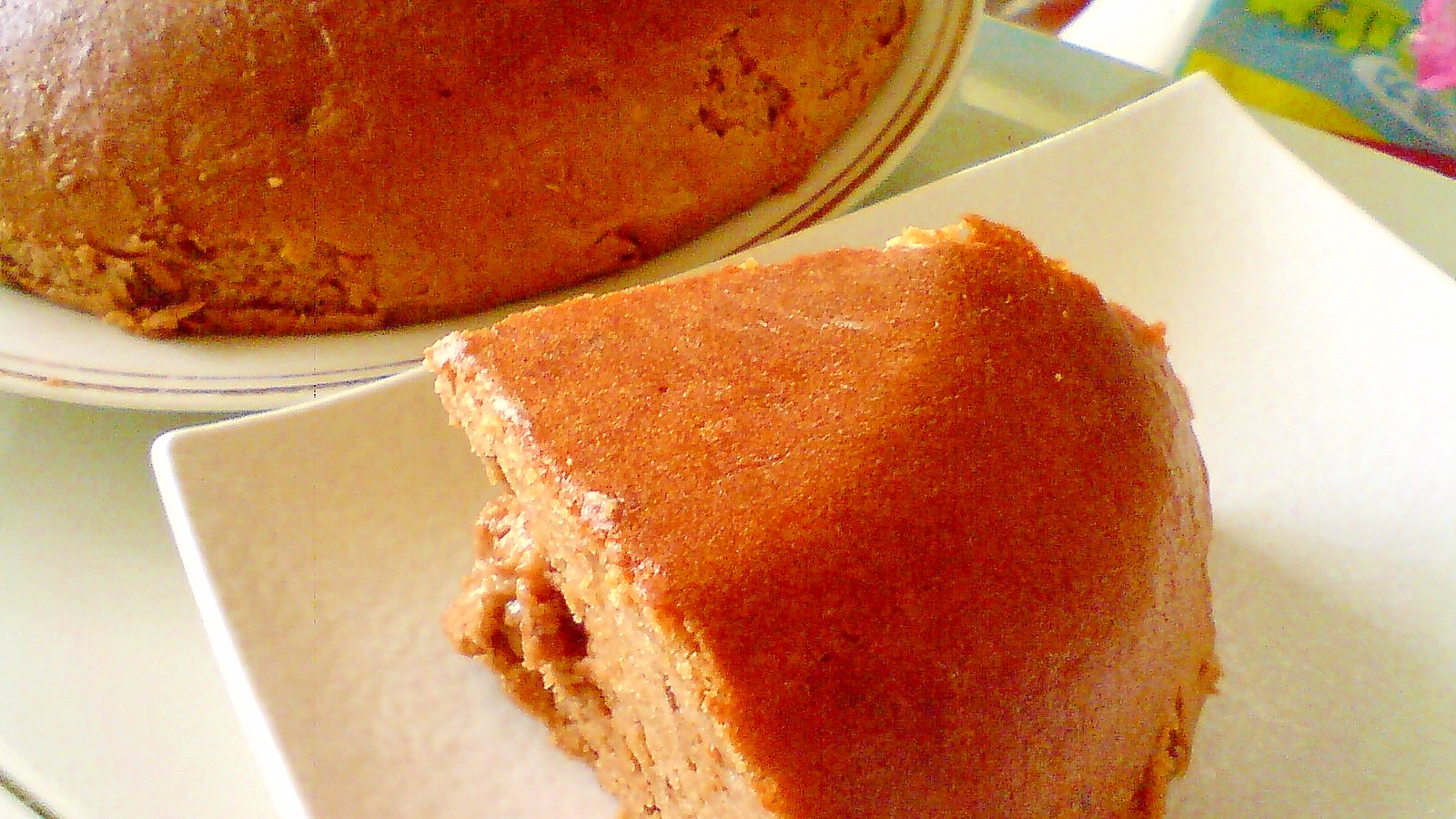 おやつに♪炊飯器スフレチョコチーズケーキ