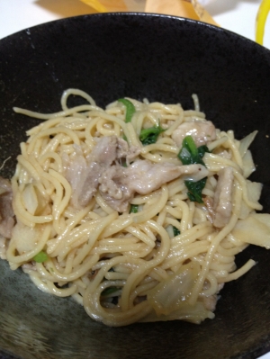 豚とほうれん草の和風パスタ