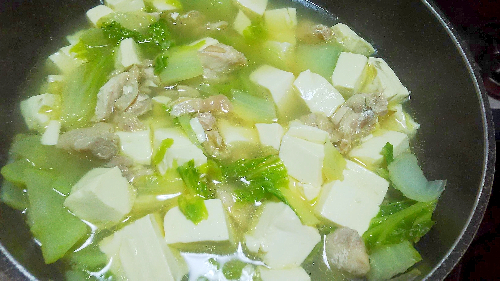 鶏もも肉と白菜、豆腐の煮物