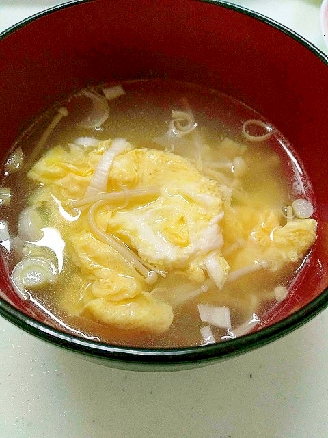 えのき茸と☆ふんわり卵のやさしいスープ