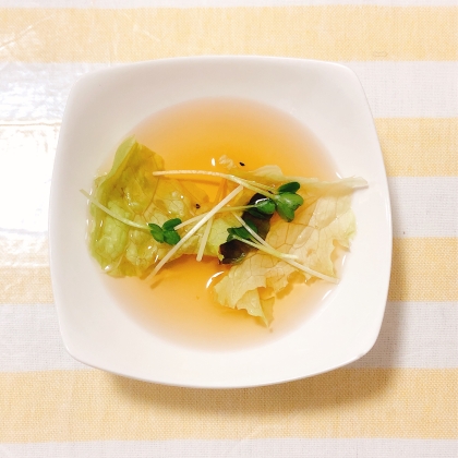 レタスとスルフォラファンのすまし汁♬