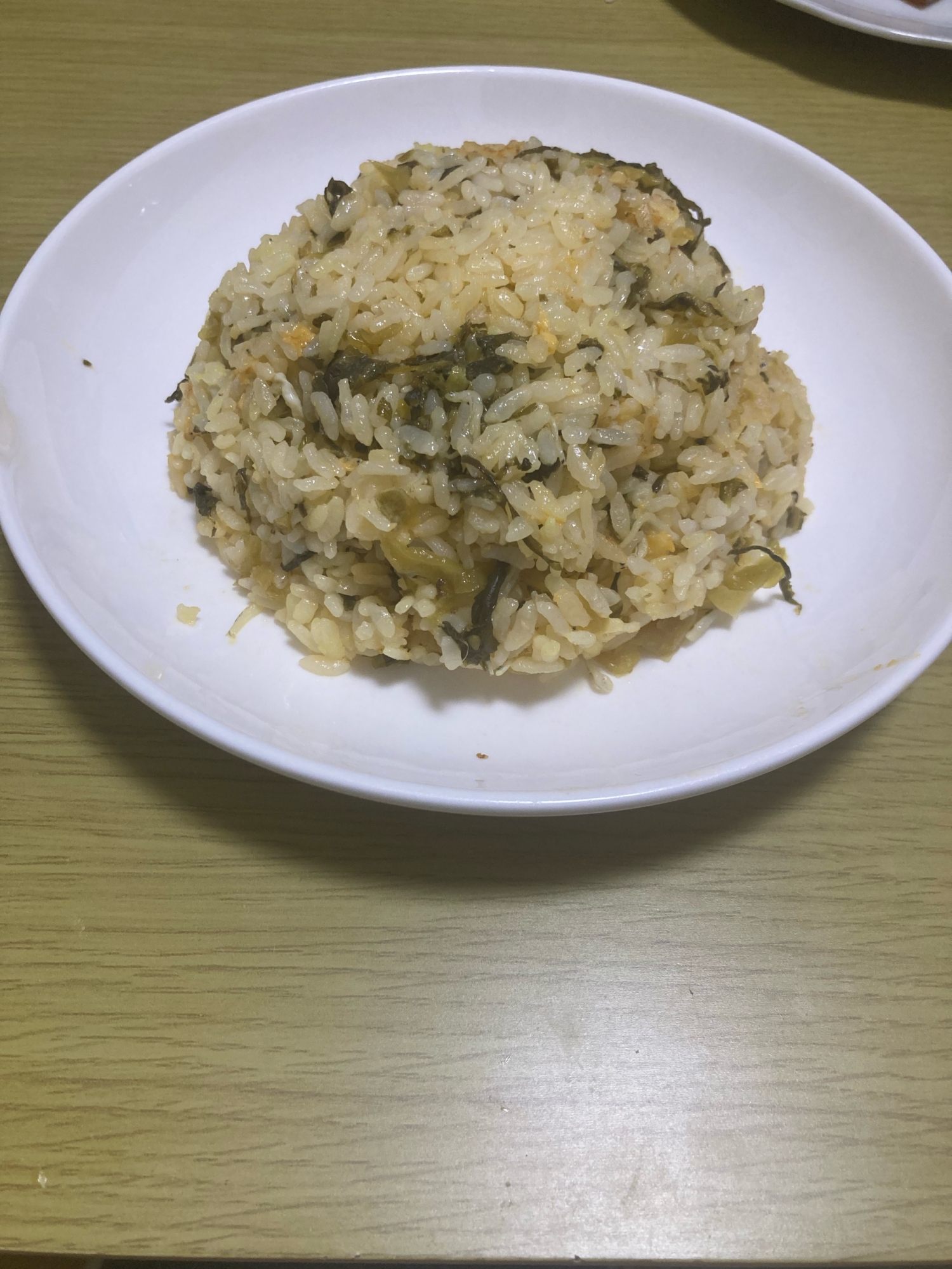 からし菜　しらすたまご炒飯