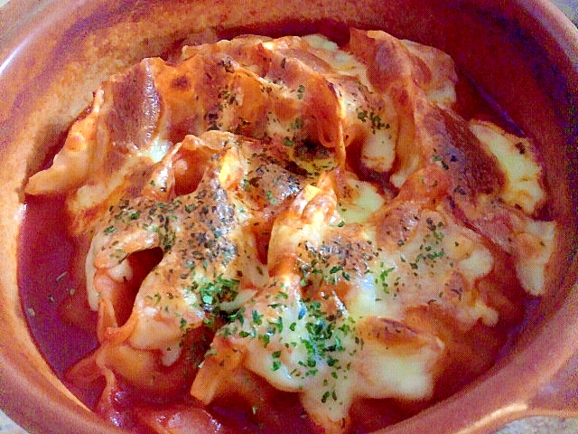 ギョーザを使って☆簡単ラビオリ風