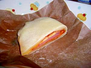 レンジで簡単★ハムチーズパン