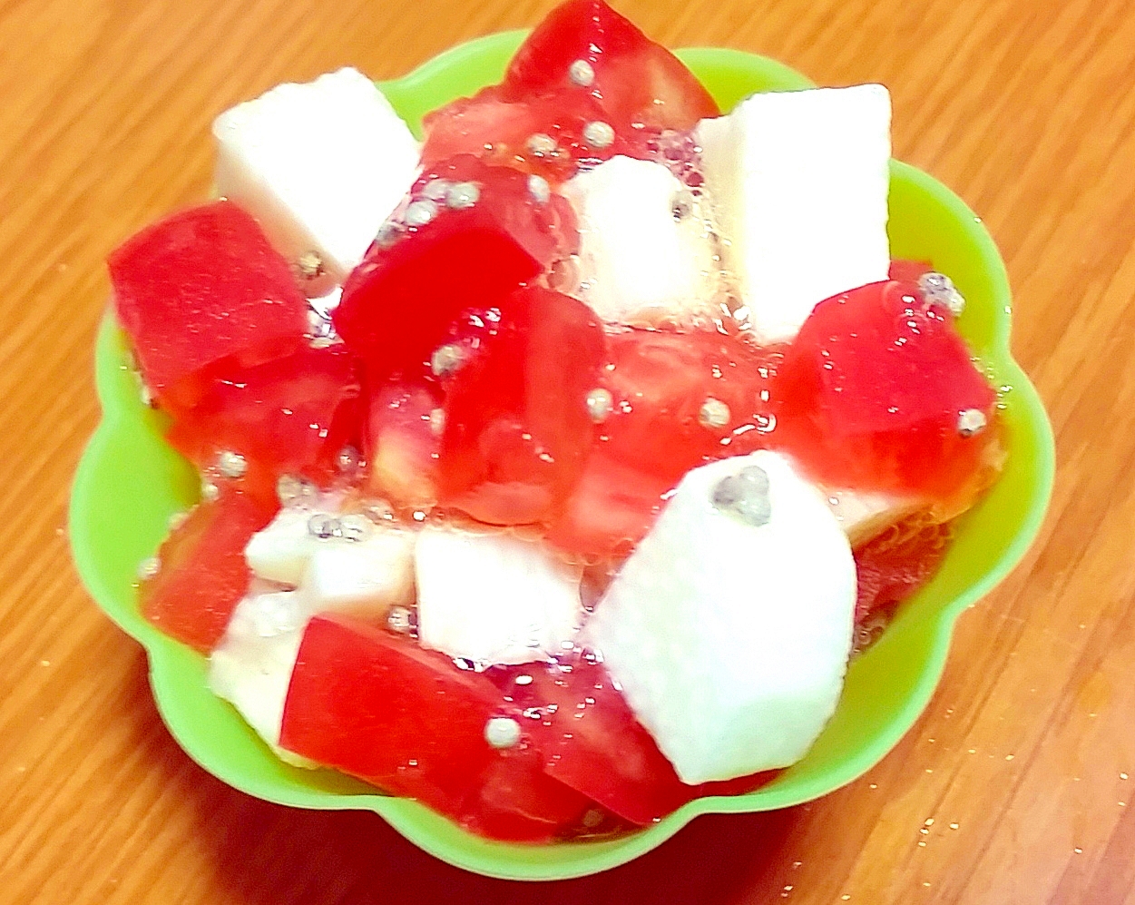 夏らしくさっぱり トマトと山芋の酢の物 レシピ 作り方 By Yomogimotir 楽天レシピ