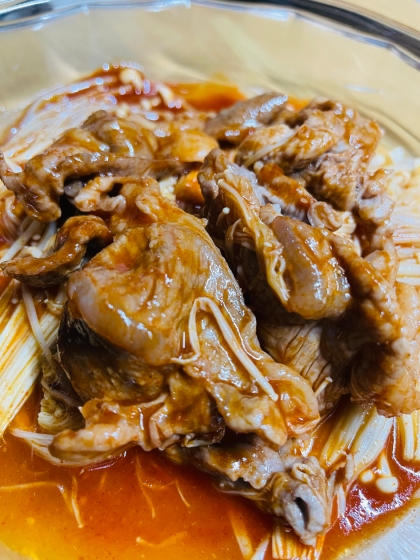 【超簡単おつまみ】薄切りラム肉のヤンニョム和え