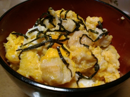 車麩で親子丼風　車麩の玉子とじ丼