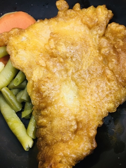 白身魚のカレー風味天ぷら