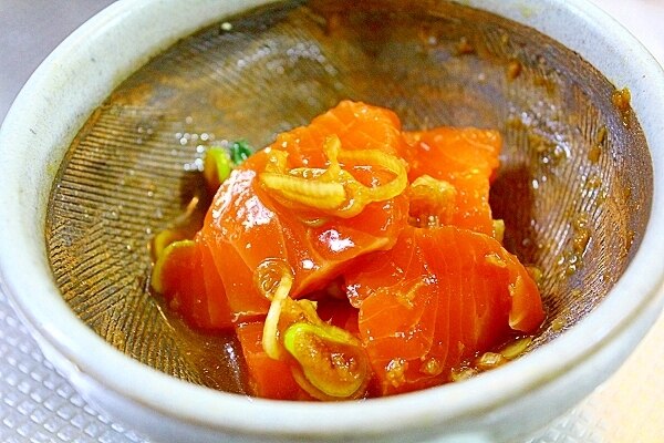 サーモンの葱じょうゆ漬け レシピ・作り方 by きばな - 楽天レシピ