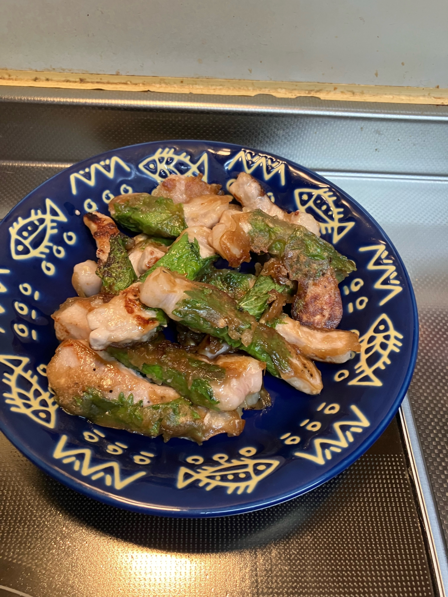 豚ロース肉の大葉巻き^_^
