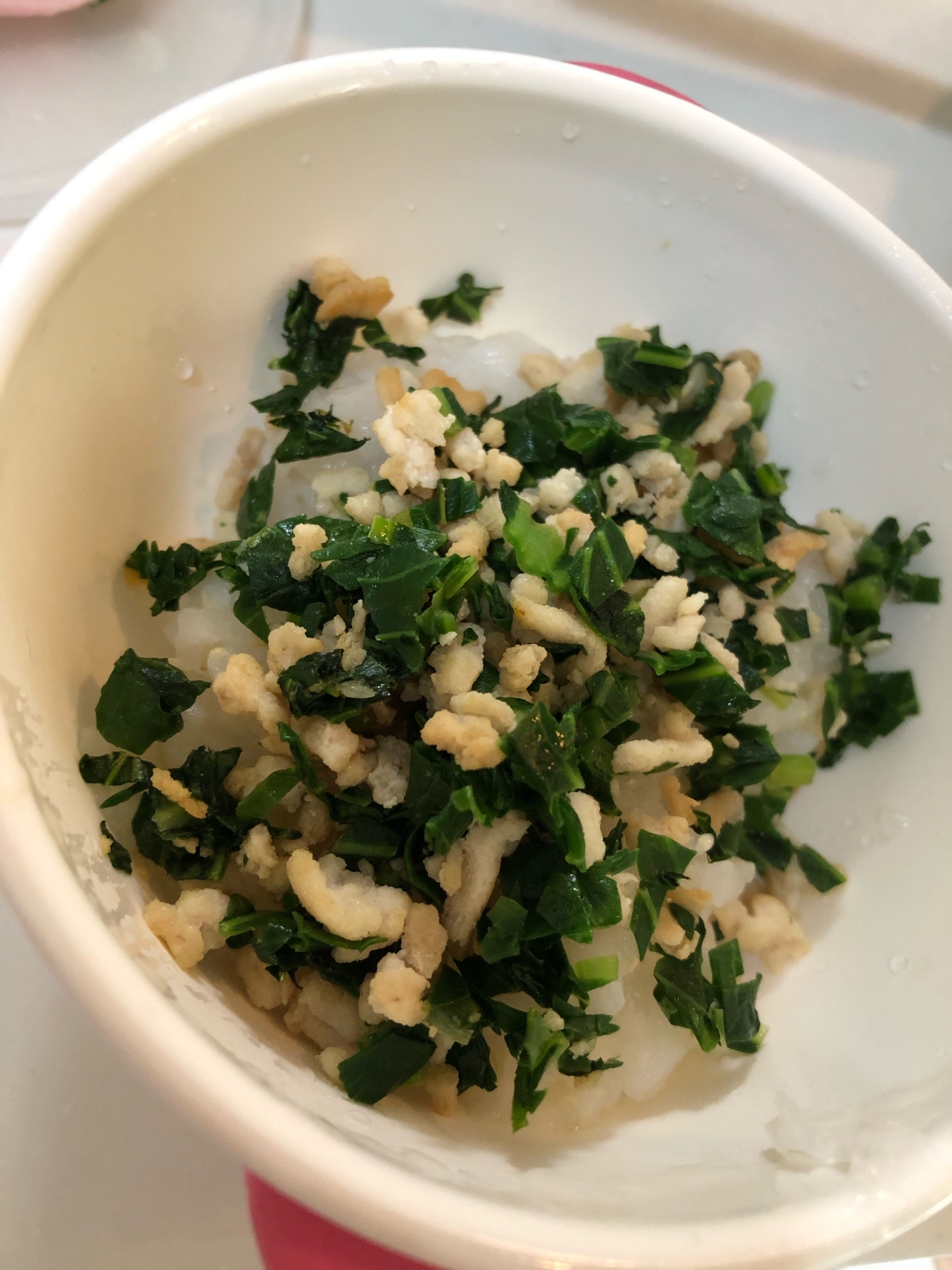 離乳食に♬小松菜そぼろご飯