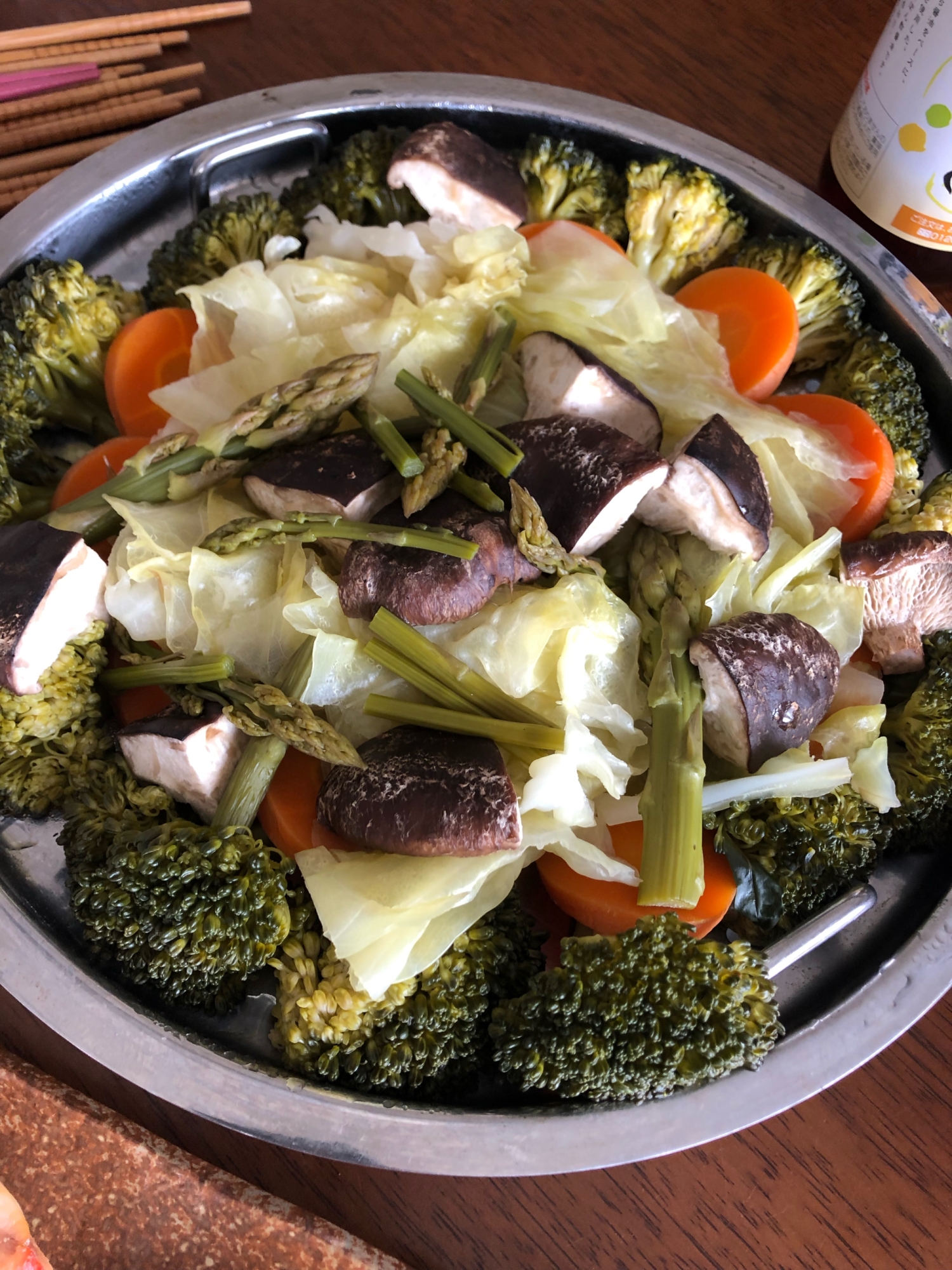 椎茸と温野菜サラダ