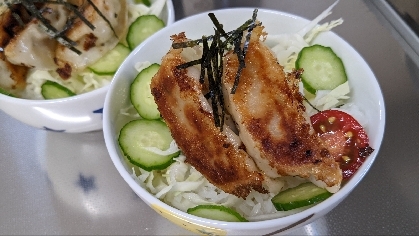 お手軽餃子丼