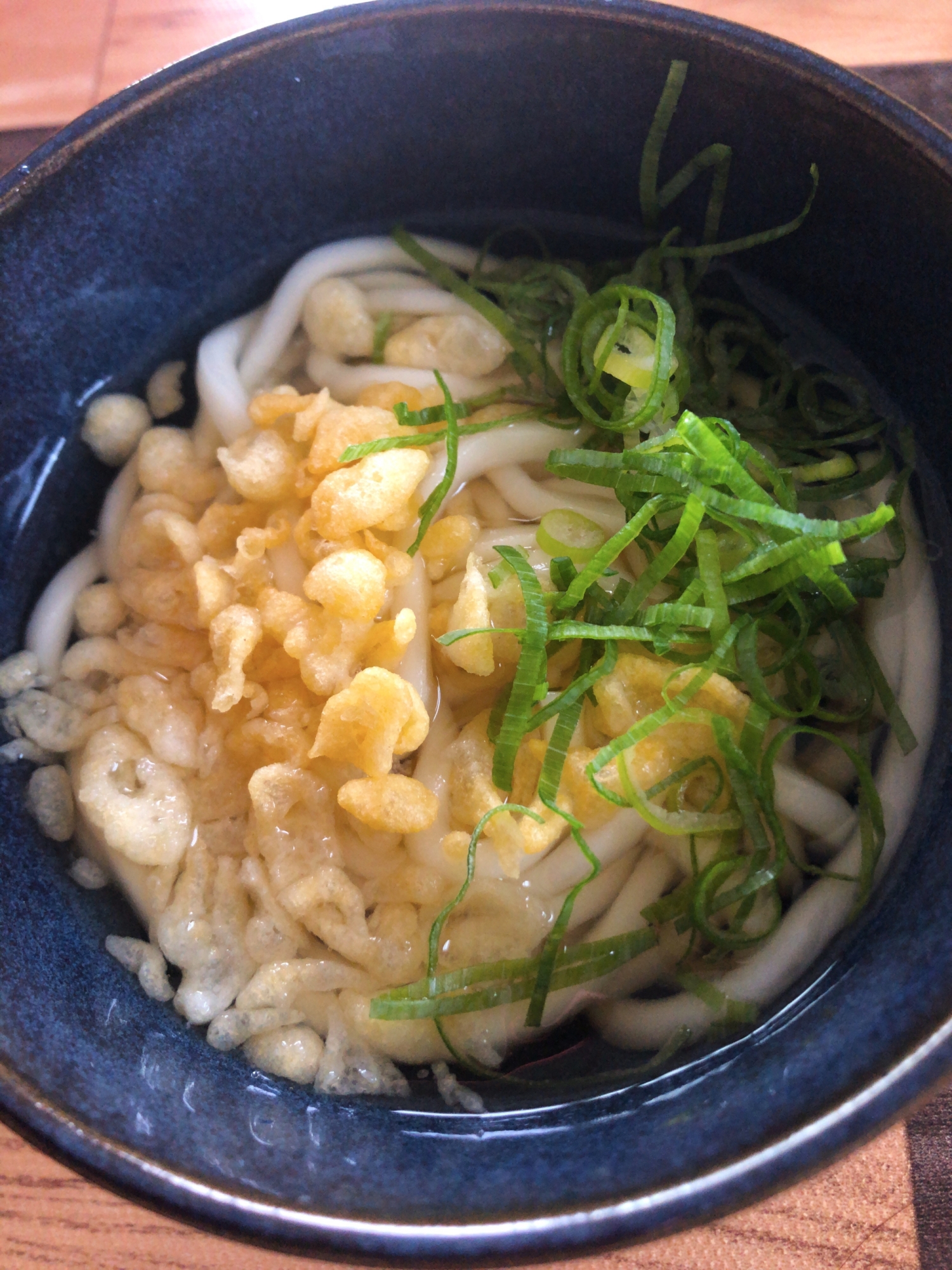 天かすとネギうどん