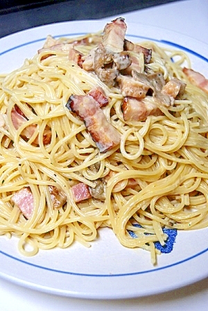 ポルチーニ入りカルボナーラ