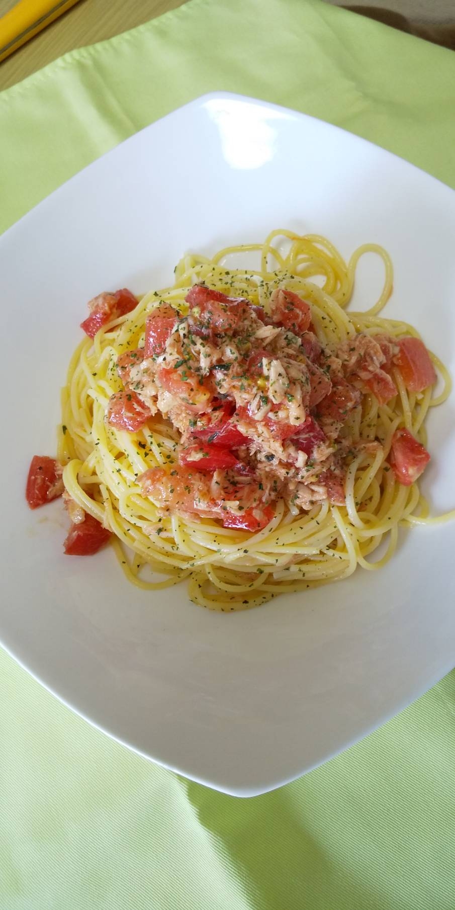 簡単!トマトとツナの冷製パスタ