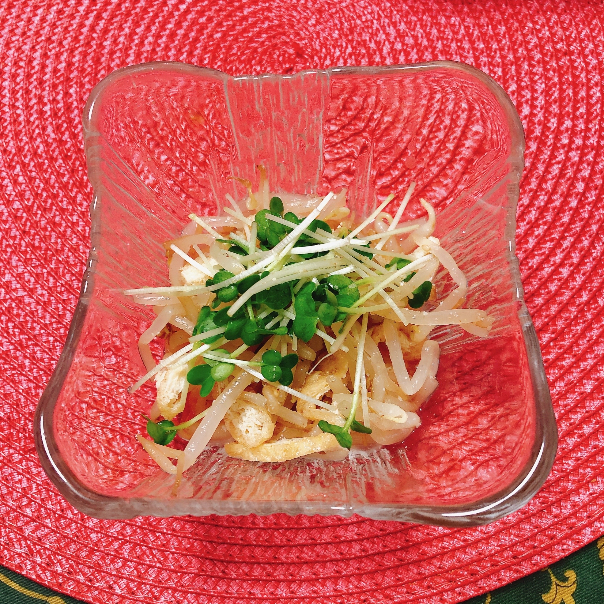 もやし貝割れ大根の和物