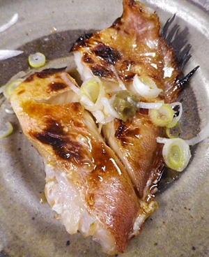 粕漬け赤魚の醤油レモン焼き