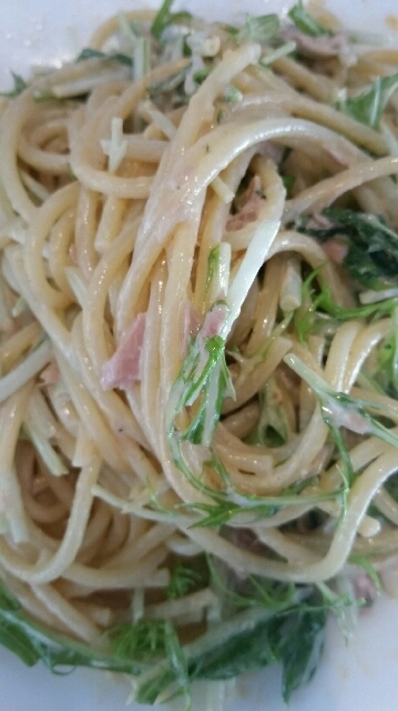 水菜とツナの怪味ソースパスタ