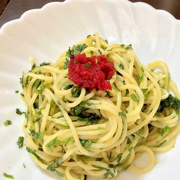 大葉とバジルの冷製梅パスタ レシピ 作り方 By まゆぱとら 楽天レシピ 大葉とバジルの冷製梅パスタ レシピ 作り方 By まゆぱとら 楽天レシピ