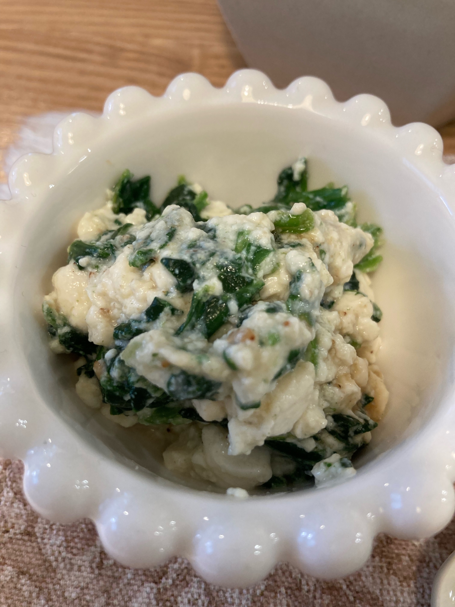 ほうれん草と豆腐のサラダ