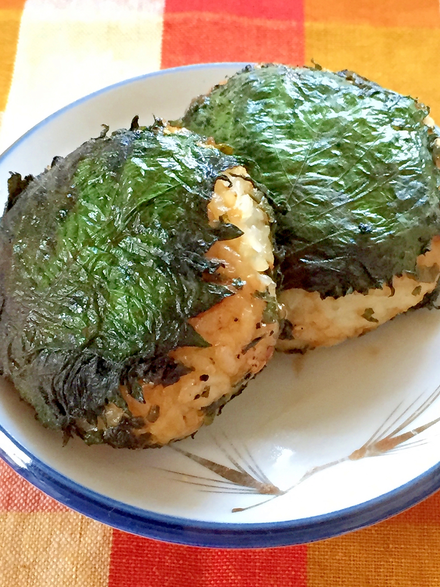 大葉の香りが爽やか〜♫大葉味噌の焼きおにぎり