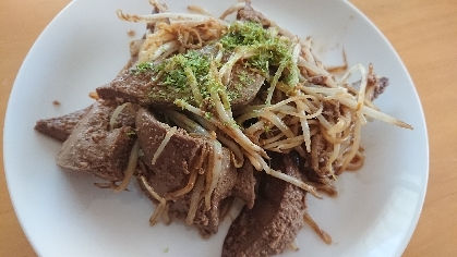 ニラなしで❤鶏レバー＆もやし炒め♪（にんにく醤油）